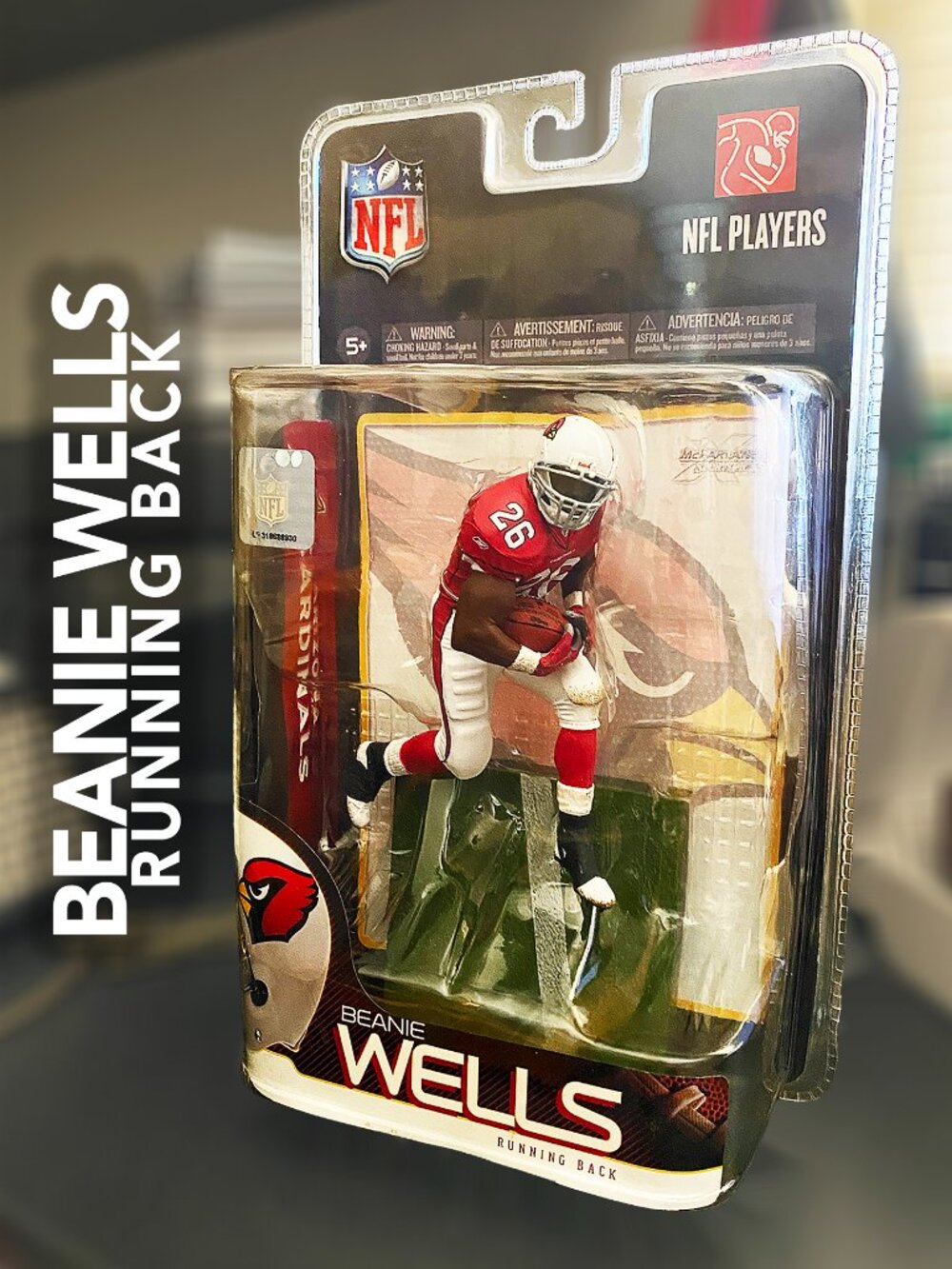 2010 McFarlane Beanie Wells #26 Arizona Cardinals NFL Exclusive Action Figure